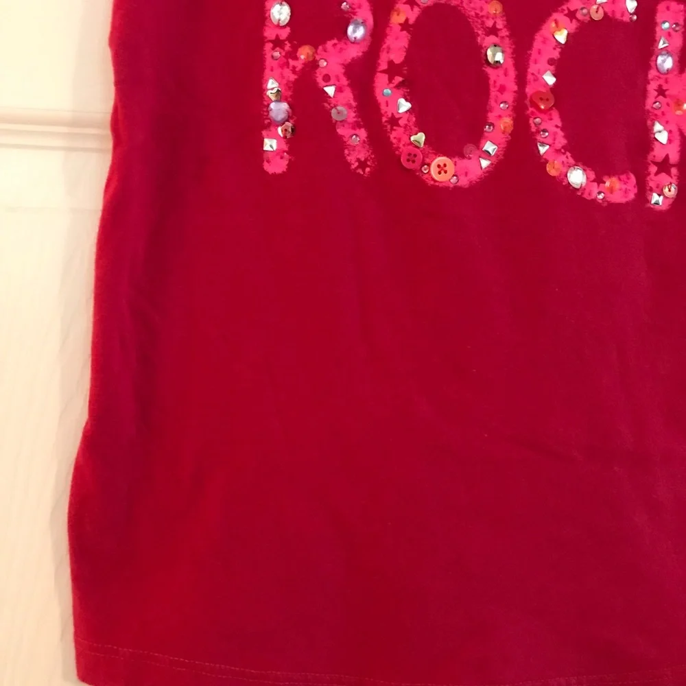 Gap Kids Red Sequined You Rock Shirt 14/16
